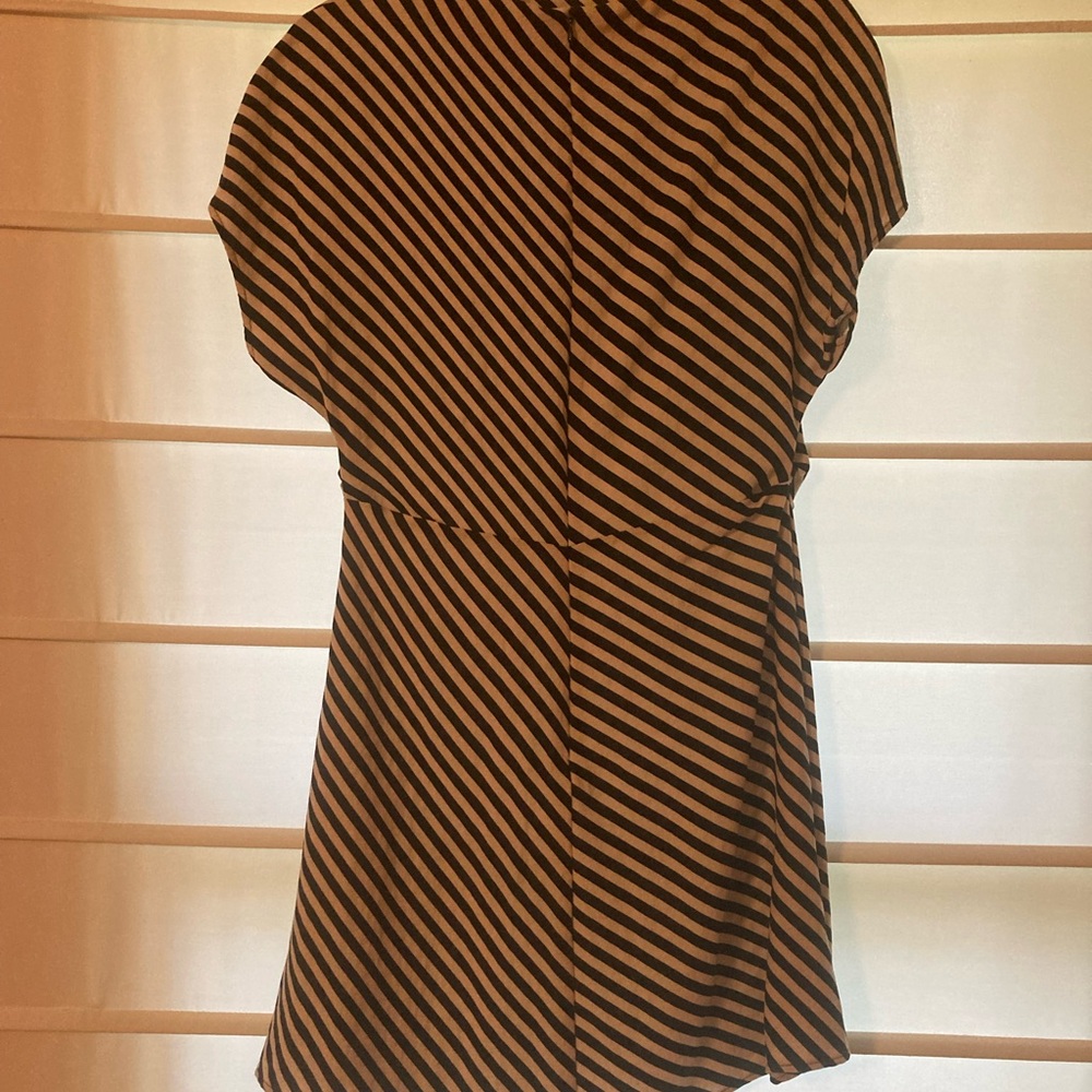 H&M Black and White Striped Dress with Dolman Sleeves - Picture 2 of 7